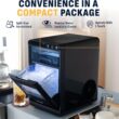 Newair Nugget Ice Maker Countertop, 44 lbs in 24 Hours Ice Machine Nugget, Self Cleaning Ice Maker in Black Stainless Steel, Perfect for Home Bar, Kitchen Countertop, RV, Home Office