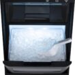 Newair Nugget Ice Maker Countertop, 44 lbs in 24 Hours Ice Machine Nugget, Self Cleaning Ice Maker in Black Stainless Steel, Perfect for Home Bar, Kitchen Countertop, RV, Home Office