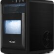 Newair Nugget Ice Maker Countertop, 44 lbs in 24 Hours Ice Machine Nugget, Self Cleaning Ice Maker in Black Stainless Steel, Perfect for Home Bar, Kitchen Countertop, RV, Home Office