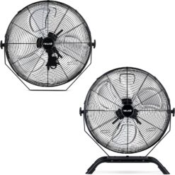 NewAir 18” Outdoor Rated 2-in-1 High Velocity Floor or Wall Mounted Fan with 3 Fan Speeds and Adjustable Tilt Head, NIF18CBK00