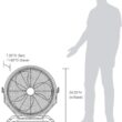 NewAir 18” Outdoor Rated 2-in-1 High Velocity Floor or Wall Mounted Fan with 3 Fan Speeds and Adjustable Tilt Head, NIF18CBK00