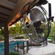 NewAir 18” Outdoor Rated 2-in-1 High Velocity Floor or Wall Mounted Fan with 3 Fan Speeds and Adjustable Tilt Head, NIF18CBK00