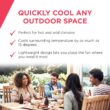 NewAir Outdoor Misting Fan and Pedestal Fan in Black, Cools 500 sq. ft. with 3 Fan Speeds and Wide-Angle Oscillation
