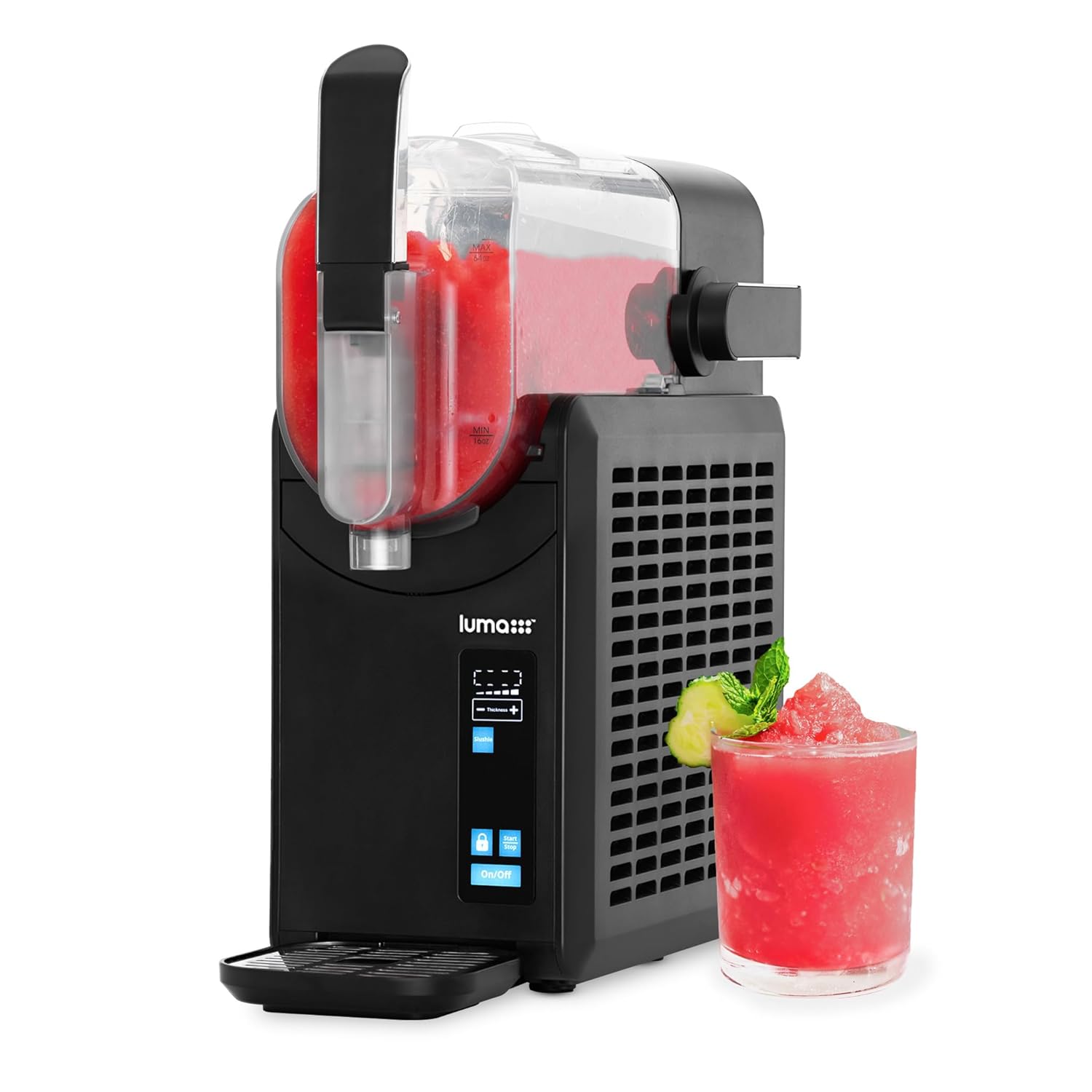 Luma by Newair Frozen Slushie Drink Maker, 88 oz Slushy Ice Machine with CycloneFreeze Technology, 5 Preset Programs and Auto Cleaning Luma by Newair Frozen Slushie Drink Maker, 88 oz Slushy Ice Machine with CycloneFreeze Technology, 5 Preset Programs and Auto Cleaning, for Milkshakes, Margaritas, Cocktail, Frappe, Slush