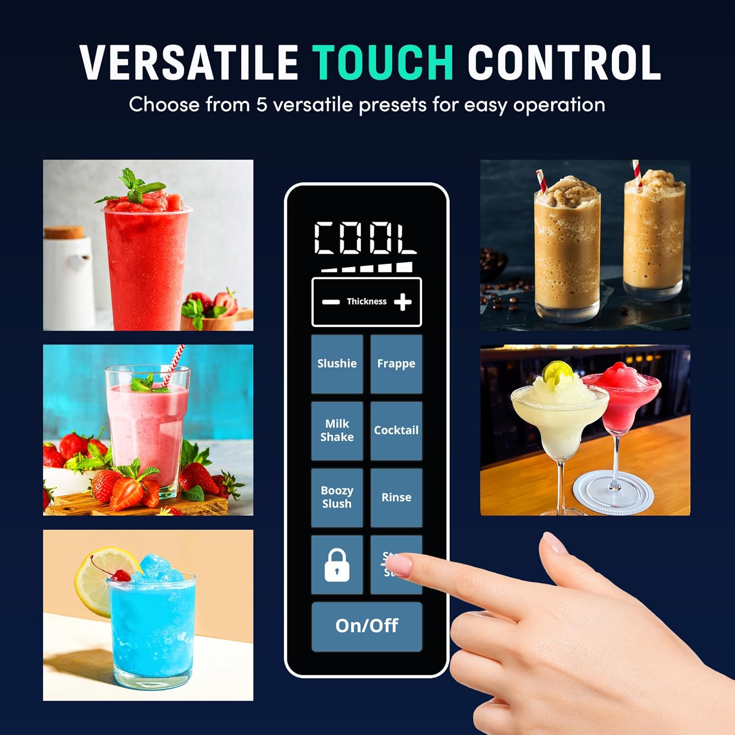 Luma by Newair Frozen Slushie Drink Maker, 88 oz Slushy Ice Machine with CycloneFreeze Technology, 5 Preset Programs and Auto Cleaning Luma by Newair Frozen Slushie Drink Maker, 88 oz Slushy Ice Machine with CycloneFreeze Technology, 5 Preset Programs and Auto Cleaning, for Milkshakes, Margaritas, Cocktail, Frappe, Slush