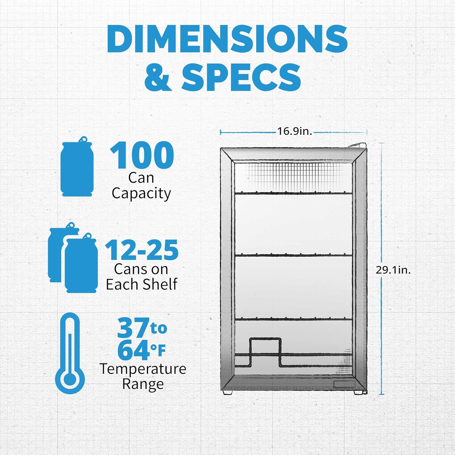 NewAir Small Cooler 2.4 Cu. Ft. Mini Fridge for Bedroom in Stainless Steel, 100 Can Capacity Beverage Refrigerator NewAir Small Cooler 2.4 Cu. Ft. Mini Fridge for Bedroom in Stainless Steel, 100 Can Capacity Beverage Refrigerator with 5 Custom Temperature Settings for Beer, Wine, Soda, and Cooler Drinks