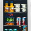 NewAir Small Cooler 2.4 Cu. Ft. Mini Fridge for Bedroom in Stainless Steel, 100 Can Capacity Beverage Refrigerator NewAir Small Cooler 2.4 Cu. Ft. Mini Fridge for Bedroom in Stainless Steel, 100 Can Capacity Beverage Refrigerator with 5 Custom Temperature Settings for Beer, Wine, Soda, and Cooler Drinks
