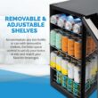 NewAir Small Cooler 2.4 Cu. Ft. Mini Fridge for Bedroom in Stainless Steel, 100 Can Capacity Beverage Refrigerator NewAir Small Cooler 2.4 Cu. Ft. Mini Fridge for Bedroom in Stainless Steel, 100 Can Capacity Beverage Refrigerator with 5 Custom Temperature Settings for Beer, Wine, Soda, and Cooler Drinks