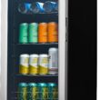 NewAir Small Cooler 2.4 Cu. Ft. Mini Fridge for Bedroom in Stainless Steel, 100 Can Capacity Beverage Refrigerator NewAir Small Cooler 2.4 Cu. Ft. Mini Fridge for Bedroom in Stainless Steel, 100 Can Capacity Beverage Refrigerator with 5 Custom Temperature Settings for Beer, Wine, Soda, and Cooler Drinks