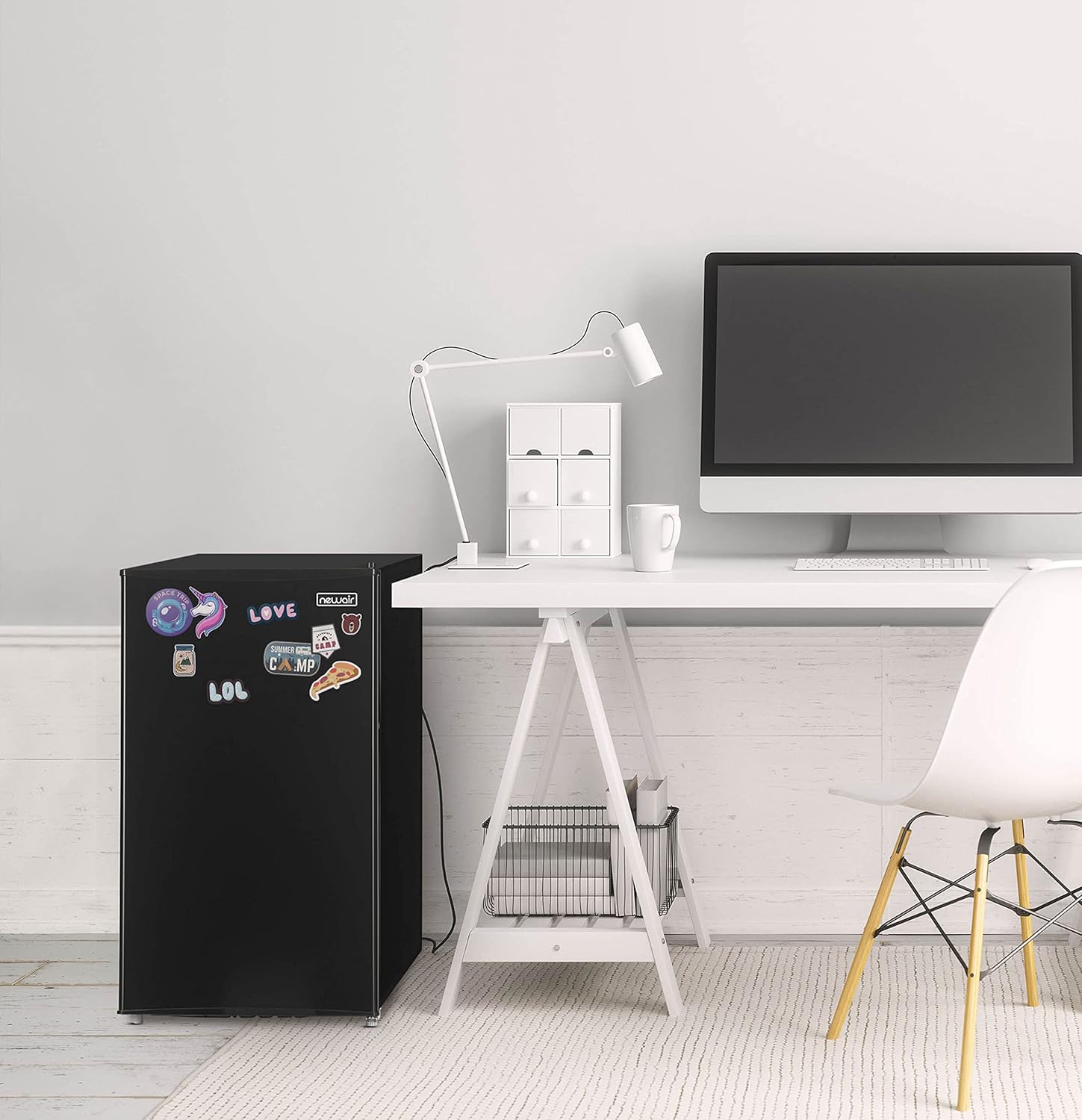 NewAir 3.3 Cu. Ft. Compact Mini Fridge with Chiller Compartment, Energy Star Certified, Single Door Refrigerator, Can Dispenser NewAir 3.3 Cu. Ft. Compact Mini Fridge with Chiller Compartment, Energy Star Certified, Single Door Refrigerator, Can Dispenser, Perfect for Dorm Rooms, Bedrooms, Home Offices, and RV Vans