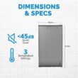 NewAir 3.3 Cu. Ft. Compact Mini Fridge with Chiller Compartment, Energy Star Certified, Single Door Refrigerator, Can Dispenser NewAir 3.3 Cu. Ft. Compact Mini Fridge with Chiller Compartment, Energy Star Certified, Single Door Refrigerator, Can Dispenser, Perfect for Dorm Rooms, Bedrooms, Home Offices, and RV Vans