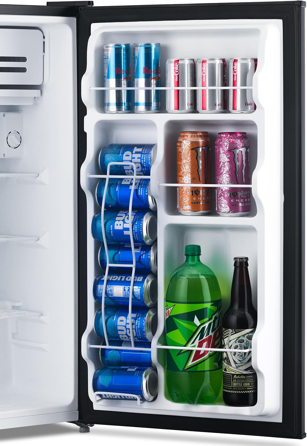 NewAir 3.3 Cu. Ft. Compact Mini Fridge with Chiller Compartment, Energy Star Certified, Single Door Refrigerator, Can Dispenser NewAir 3.3 Cu. Ft. Compact Mini Fridge with Chiller Compartment, Energy Star Certified, Single Door Refrigerator, Can Dispenser, Perfect for Dorm Rooms, Bedrooms, Home Offices, and RV Vans