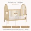 Delta Children Cannon 4-in-1 Convertible Crib - Converts from Baby Crib to Toddler Bed, Daybed and Sofa Bed, Fits Standard Full-Size Crib Mattress, Natural Sandstone