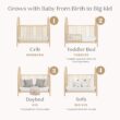 Delta Children Cannon 4-in-1 Convertible Crib - Converts from Baby Crib to Toddler Bed, Daybed and Sofa Bed, Fits Standard Full-Size Crib Mattress, Natural Sandstone