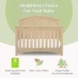 Simmons Kids SlumberTime Emma 4-in-1 Convertible Baby Crib N More - Greenguard Gold Certified, Natural Sandstone