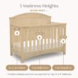 Simmons Kids SlumberTime Emma 4-in-1 Convertible Baby Crib N More - Greenguard Gold Certified, Natural Sandstone