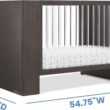 Delta Children Aerin 4-in-1 Convertible Crib - Greenguard Gold Certified, Rustic Grey