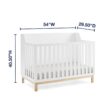 GAP babyGap Oxford 6-in-1 Convertible Crib - Greenguard Gold Certified, Bianca White/Natural