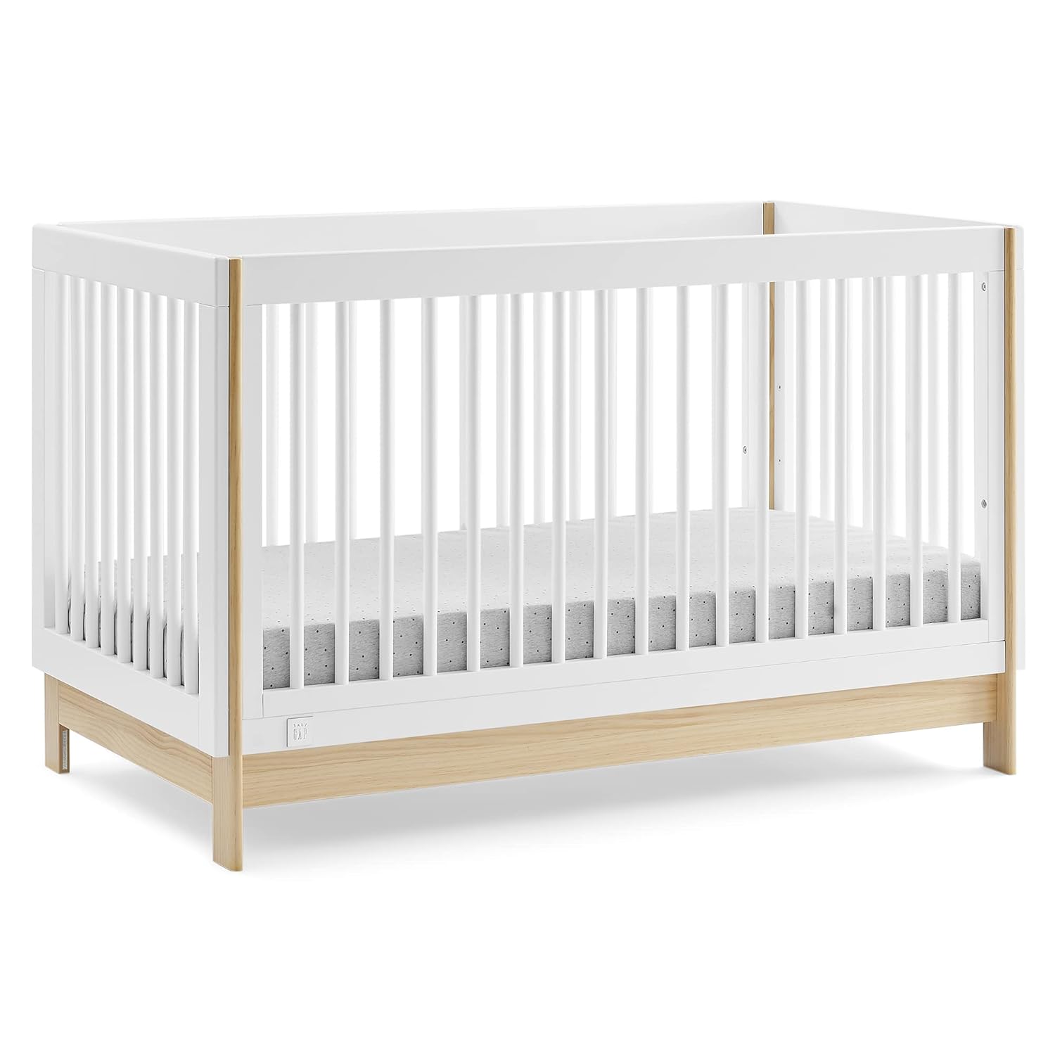 GAP babyGap Tate 4-in-1 Convertible Crib - Greenguard Gold Certified, Bianca White/Natural GAP babyGap Tate 4-in-1 Convertible Crib - Greenguard Gold Certified, Bianca White/Natural