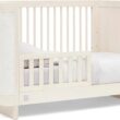 Delta Children babyGap Callie 4-in-1 Upholstered Crib - Greenguard Gold Certified, Antique White/White Boucle