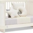 Delta Children babyGap Callie 4-in-1 Upholstered Crib - Greenguard Gold Certified, Antique White/White Boucle