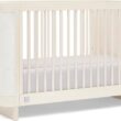 Delta Children babyGap Callie 4-in-1 Upholstered Crib - Greenguard Gold Certified, Antique White/White Boucle