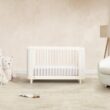 Delta Children babyGap Callie 4-in-1 Upholstered Crib - Greenguard Gold Certified, Antique White/White Boucle