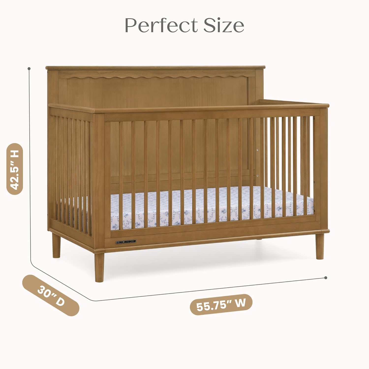 Delta Children Penelope 6-in-1 Convertible Crib - Greenguard Gold Certified, Acorn Delta Children Penelope 6-in-1 Convertible Crib - Greenguard Gold Certified, Acorn