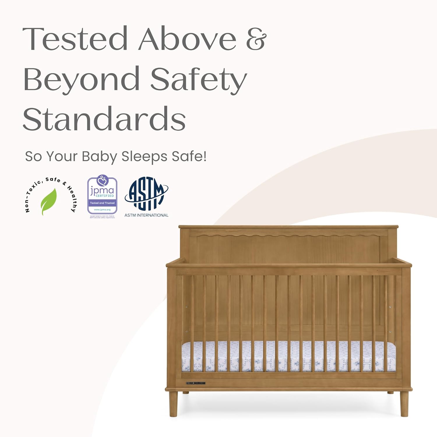 Delta Children Penelope 6-in-1 Convertible Crib - Greenguard Gold Certified, Acorn Delta Children Penelope 6-in-1 Convertible Crib - Greenguard Gold Certified, Acorn