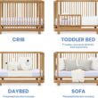 Delta Children Nest 4-in-1 Convertible Crib, Acorn