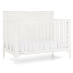 Delta Children Kendall 6-in1 Convertible Crib - Converts from Baby Crib to Toddler Bed, Daybed, Sofa Bed and Full-Size Bed with and Without Footboard, Fits Full-Size Crib Mattress, Antique White
