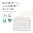Delta Children Kendall 6-in1 Convertible Crib - Converts from Baby Crib to Toddler Bed, Daybed, Sofa Bed and Full-Size Bed with and Without Footboard, Fits Full-Size Crib Mattress, Antique White