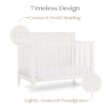 Delta Children Kendall 6-in1 Convertible Crib - Converts from Baby Crib to Toddler Bed, Daybed, Sofa Bed and Full-Size Bed with and Without Footboard, Fits Full-Size Crib Mattress, Antique White