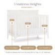 Delta Children Kendall 6-in1 Convertible Crib - Converts from Baby Crib to Toddler Bed, Daybed, Sofa Bed and Full-Size Bed with and Without Footboard, Fits Full-Size Crib Mattress, Antique White