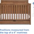 Simmons Kids Logan 6-in-1 Convertible Crib with Underdrawer - Greenguard Gold Certified, Chestnut Simmons Kids Logan 6-in-1 Convertible Crib with Underdrawer - Greenguard Gold Certified, Chestnut