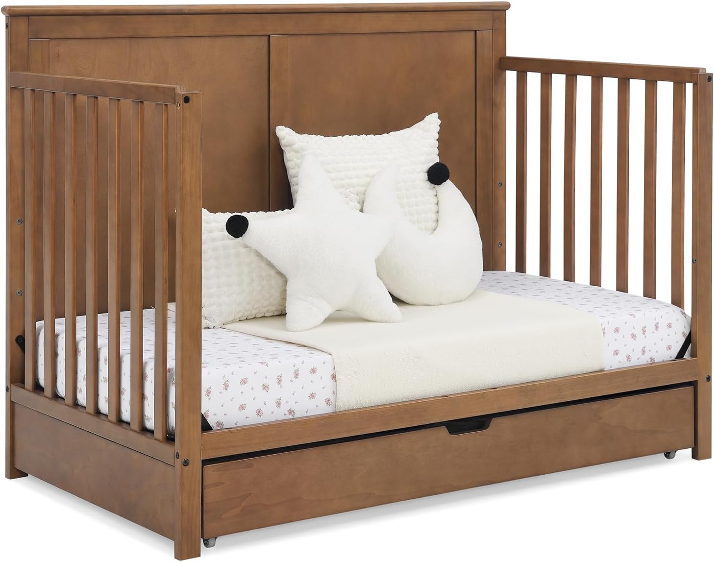 Simmons Kids Logan 6-in-1 Convertible Crib with Underdrawer - Greenguard Gold Certified, Chestnut Simmons Kids Logan 6-in-1 Convertible Crib with Underdrawer - Greenguard Gold Certified, Chestnut