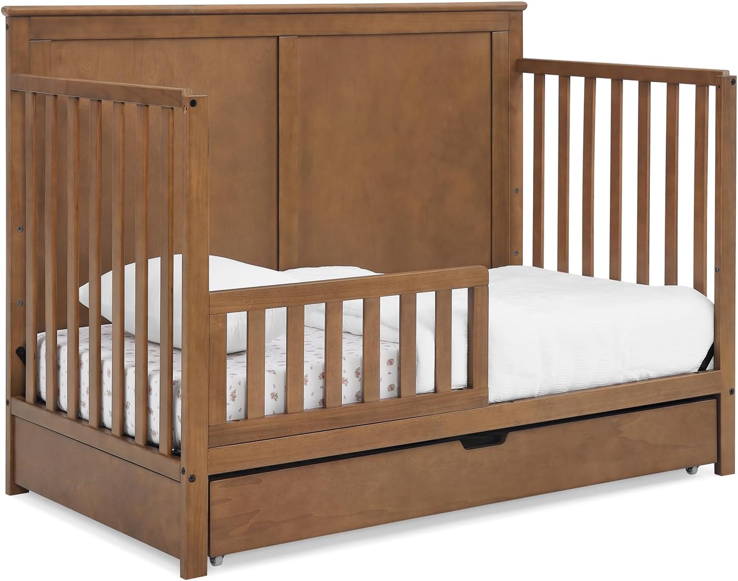 Simmons Kids Logan 6-in-1 Convertible Crib with Underdrawer - Greenguard Gold Certified, Chestnut Simmons Kids Logan 6-in-1 Convertible Crib with Underdrawer - Greenguard Gold Certified, Chestnut