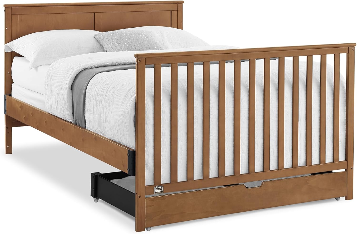 Simmons Kids Logan 6-in-1 Convertible Crib with Underdrawer - Greenguard Gold Certified, Chestnut Simmons Kids Logan 6-in-1 Convertible Crib with Underdrawer - Greenguard Gold Certified, Chestnut