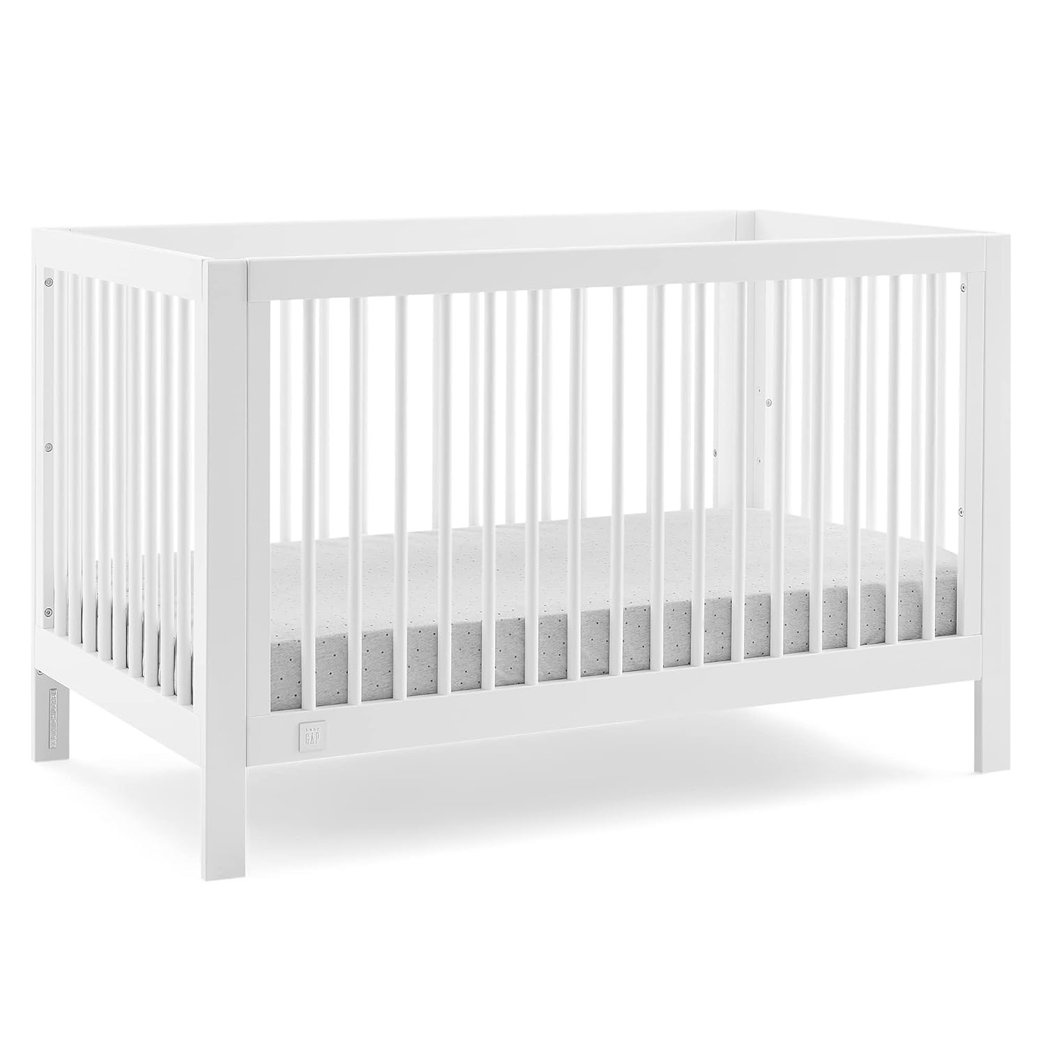 GAP babyGap Charlie 6-in-1 Convertible Crib - Greenguard Gold Certified, Bianca White GAP babyGap Charlie 6-in-1 Convertible Crib - Greenguard Gold Certified, Bianca White