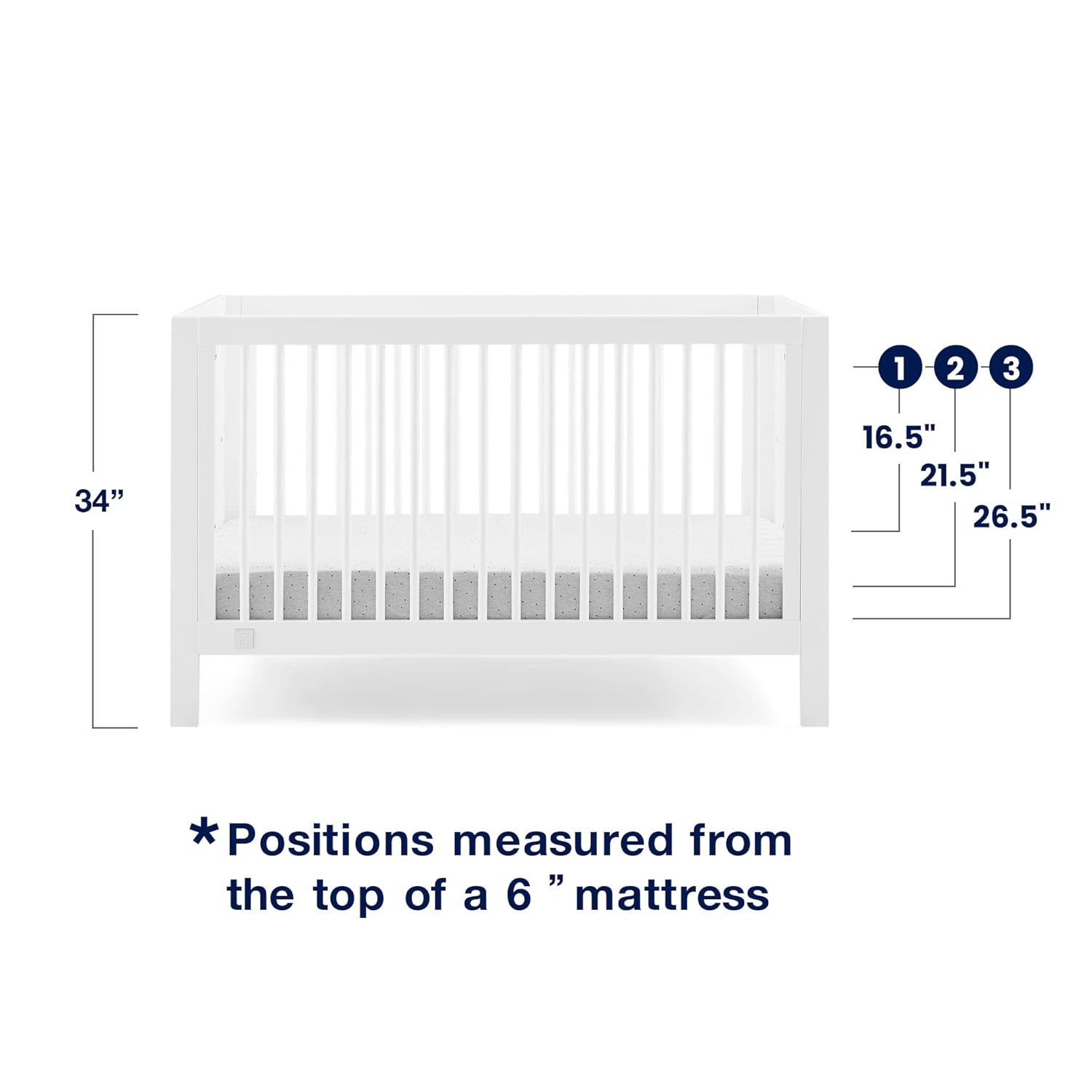 GAP babyGap Charlie 6-in-1 Convertible Crib - Greenguard Gold Certified, Bianca White GAP babyGap Charlie 6-in-1 Convertible Crib - Greenguard Gold Certified, Bianca White
