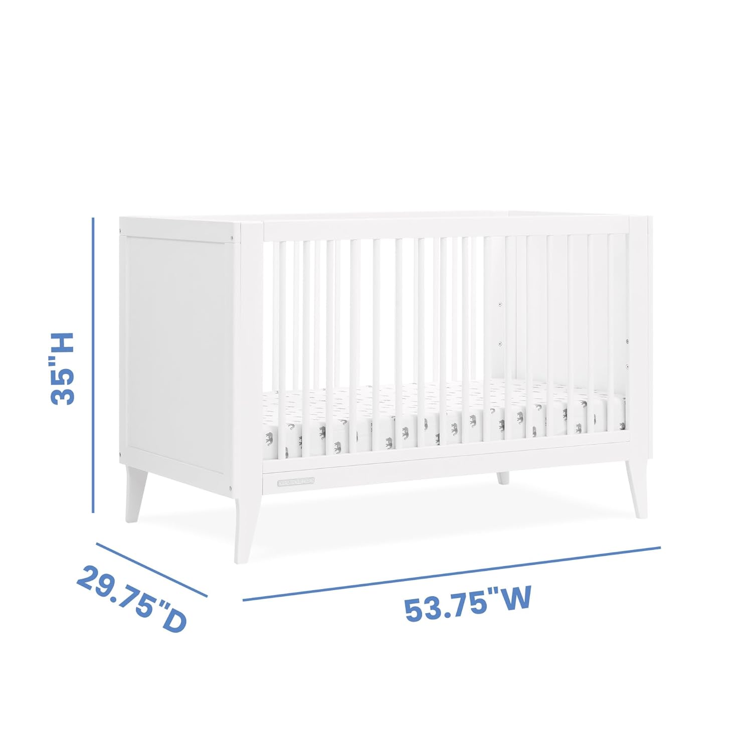 Delta Children Ollie 4-in-1 Convertible Crib - Greenguard Gold Certified, Bianca White Delta Children Ollie 4-in-1 Convertible Crib - Greenguard Gold Certified, Bianca White