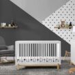 Delta Children Poppy 4-in-1 Convertible Crib, Bianca White/Natural