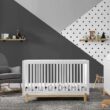 Delta Children Poppy 4-in-1 Convertible Crib, Bianca White/Natural