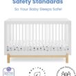 Delta Children Poppy 4-in-1 Convertible Crib, Bianca White/Natural