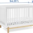 Delta Children Poppy 4-in-1 Convertible Crib, Bianca White/Natural