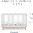 Delta Children Poppy 4-in-1 Convertible Crib, Bianca White/Natural