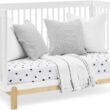Delta Children Poppy 4-in-1 Convertible Crib, Bianca White/Natural