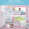 Delta Children Twin Loft Bed with Guardrail and Ladder (Coordinates with Loft Bed Tents Sold Separately), White Delta Children Twin Loft Bed with Guardrail and Ladder (Coordinates with Loft Bed Tents Sold Separately), White