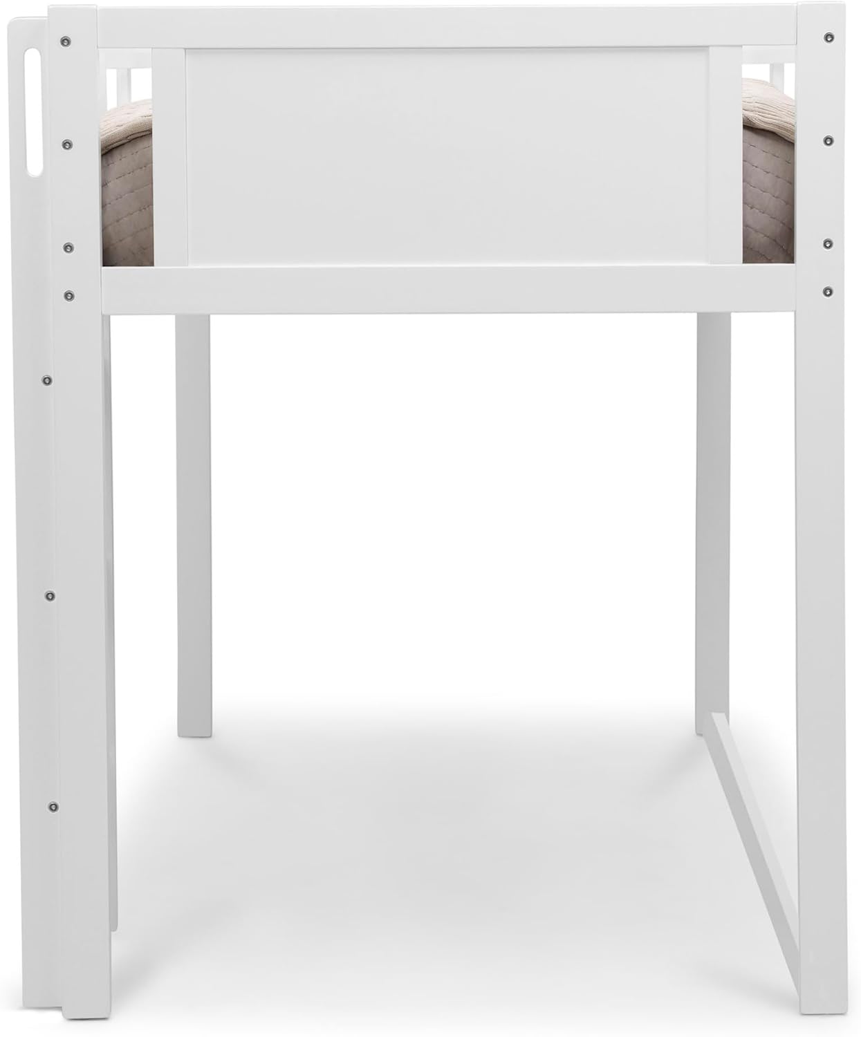 Delta Children Twin Loft Bed with Guardrail and Ladder (Coordinates with Loft Bed Tents Sold Separately), White Delta Children Twin Loft Bed with Guardrail and Ladder (Coordinates with Loft Bed Tents Sold Separately), White