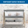 Simmons Kids Koi by The Bed Bassinet with Breathable Mesh and Natural Beechwood Legs, Dove Grey Simmons Kids Koi by The Bed Bassinet with Breathable Mesh and Natural Beechwood Legs, Dove Grey